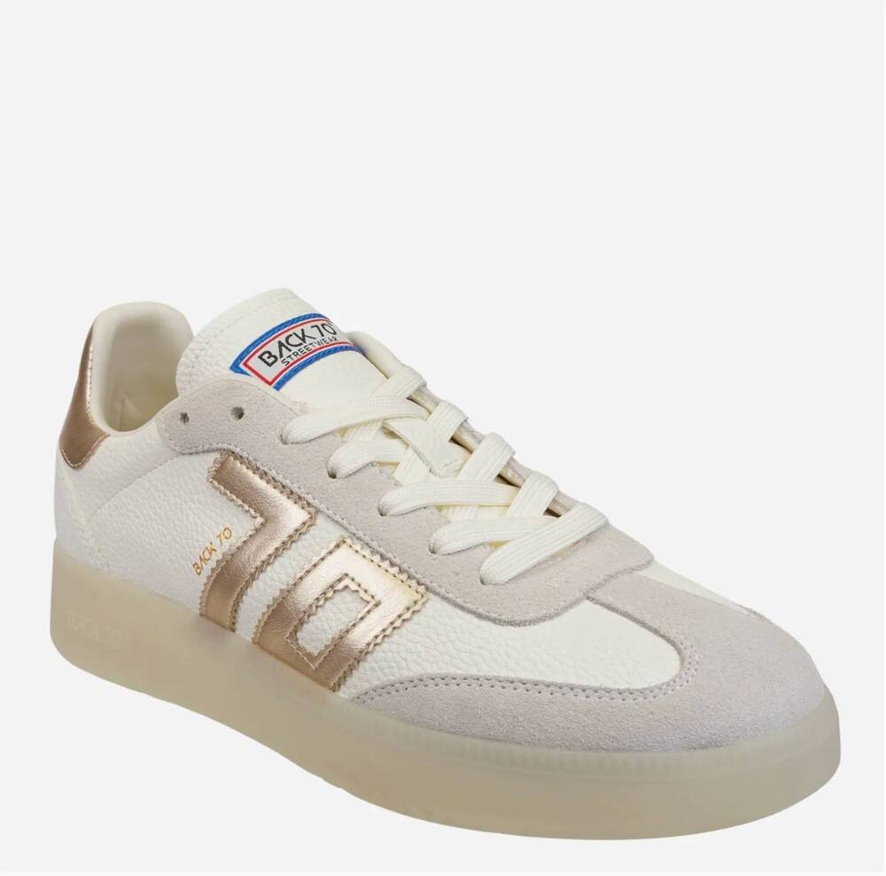 NEW BACK 70 women's boston 2502 sneaker in metallic gold